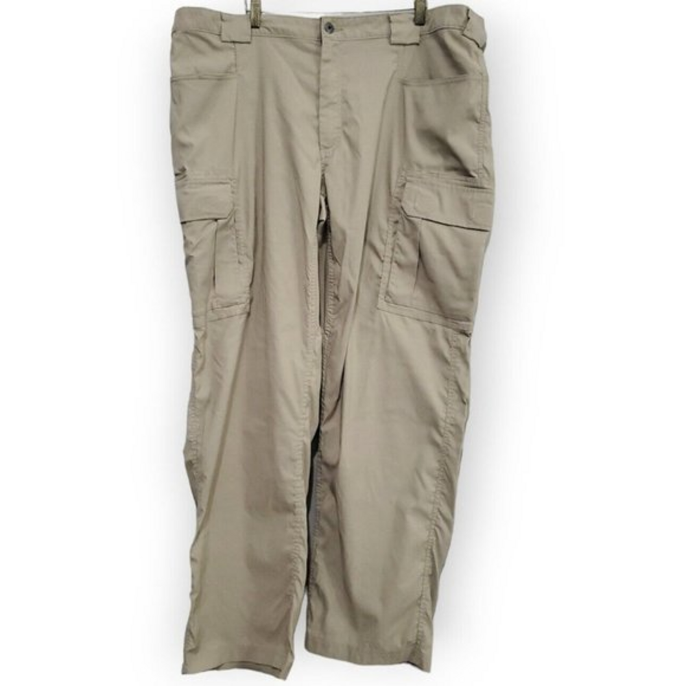 Duluth Trading Co Men's 2XL x 32 Stretch Waist Cargo Utility Pants Beige, Tan